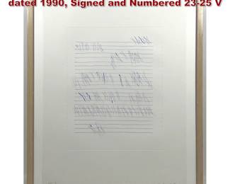 Lot 1172 Aquatint Print by Edda Renouf, dated 1990, Signed and Numbered 2325 V