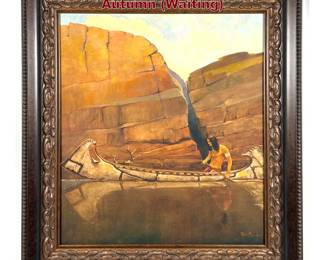 Lot 1509 Ross Sachs Painting on Canvas Autumn Waiting