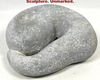 Lot 1269 Heavy Carved Stone Sculpture. Unmarked.