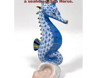 Lot 1461 Herend porcelain figurine depicting a seahorse. Sea Horse.