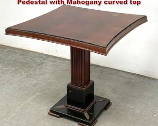 Lot 1604 Art Deco Occasional Table, Column Pedestal with Mahogany curved top