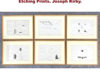 Lot 1369 6 Pieces. Scientific Geometry Etching Prints. Joseph Kirby.