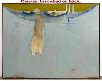 Lot 1149 Vaughan Stubbs 1979 Painting on Canvas. Inscribed on back.