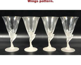 Lot 1467 Set 4 Sasaki Crystal, Japan, in the Wings pattern.
