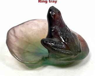 Lot 1463 Small Daum Pate de Verre frog Ring tray
