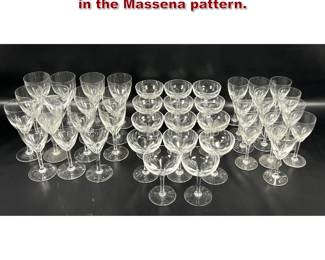 Lot 1473 42 pcs Baccarat Crystal Stemware in the Massena pattern.