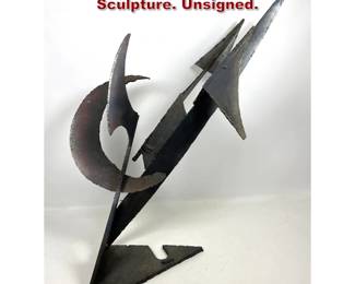 Lot 1324 Brutalist Cut steel Sculpture. Unsigned.