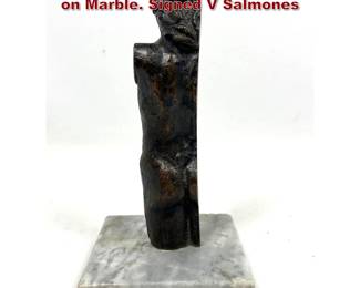 Lot 1116 Victor Salmones bronze sculpture on Marble. Signed V Salmones