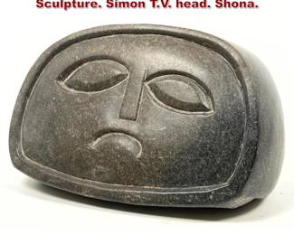 Lot 1276 Tengenenge School Stone Sculpture. Simon T.V. head. Shona.