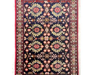 Lot 1659 2 6 X 3 4 Handmade Oriental Throw Carpet Rug. Kazak style.