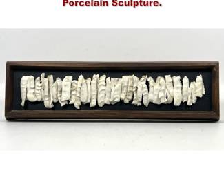 Lot 1305 Richard Bell Framed Abstract Porcelain Sculpture.
