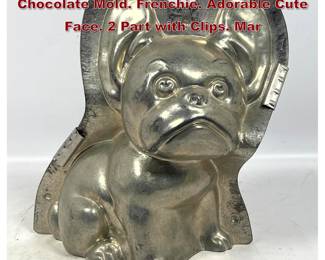 Lot 1423 T.C. WEYGANDT Co French Bulldog Chocolate Mold. Frenchie. Adorable Cute Face. 2 Part with Clips. Mar