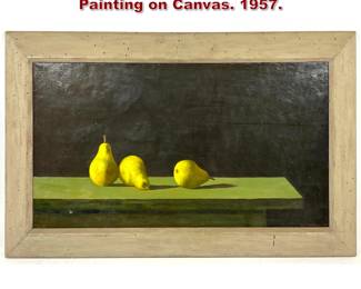 Lot 1132 MARC C SCHOETTLE Still Life Painting on Canvas. 1957.