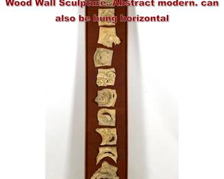 Lot 1321 Alice Norman Mandel Clay and Wood Wall Sculpture. Abstract modern. can also be hung horizontal