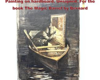 Lot 1491 BURTON SILVERMAN Original Painting on hardboard. Unsigned. For the book The Magic Barrel by Bernard