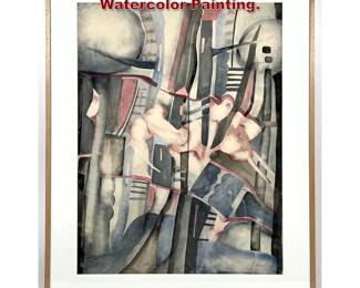Lot 1156 STAAR Abstract Modern Watercolor Painting.