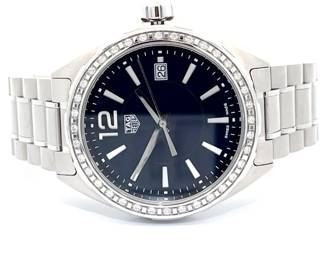 TAG Heuer Formula 1 Blue Dial Diamond Bezel Watch in Stainless Steel (35mm) Full Set