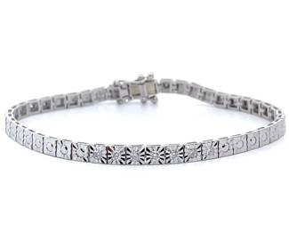 0.25 Carat Natural Diamond Illusion Tennis Bracelet