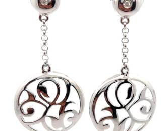 Sculptural Garden Filigree Dangle Chain Earrings