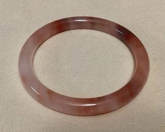 MHH173 Thin Peach & Violet Jade Bangle Bracelet New