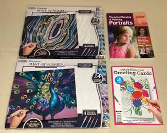 MHH095 Paint By Number Sets, How To Make Portraits Art Book & Coloring Book