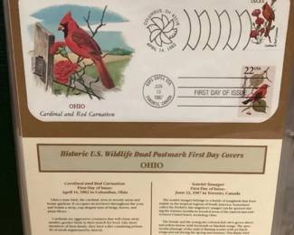 MHH012 Historic U.S. Wildlife Dual Postmark First Day Covers Collection