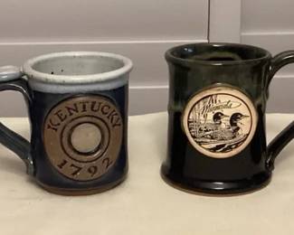 MHH033 Four Ceramic Art Pottery Mugs