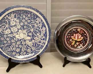 MHH035 Vernon Kilns Aloha Don Blanding Large Porcelain Plates
