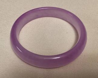 MHH155 Purple Jade Bangle Bracelet New