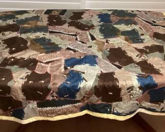 MHH192 Vintage Japanese Crazy/Patchwork Quilt Blanket