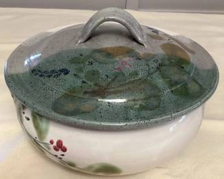 MHH006 Jeff Chang Hawaii Art Pottery Lidded Tureen Bowl