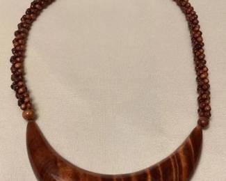 MHH050 Handcrafted Koa Wood Necklace