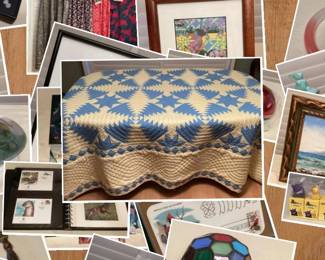 This auction features fine jade bangles, original art, Hawaiian children's books, Pokemon collectibles, stamp collections, toys and activity sets, Tiffany style lamps, vintage marbles, vases, trading cards, household goods and appliances, snuff bottles, fine vintage porcelain by Dorothy Okumoto, handmade quilts and patchwork blankets, vintage clothing and so much more! Happy bidding!