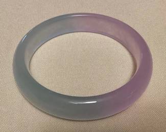 MHH167 Light Lavender & Green Jade Bangle Bracelet New