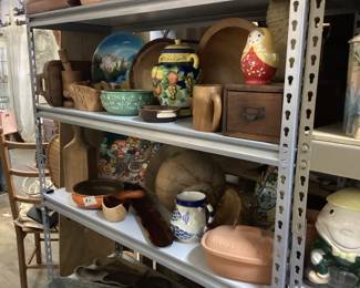 wood ware and pottery