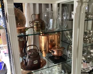 Vp[[er t pot, copper sause pan, copper fondue pot, copper trays,copper p itcher, copper Japanese hot water heater
