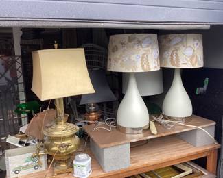 Assorted table lamps