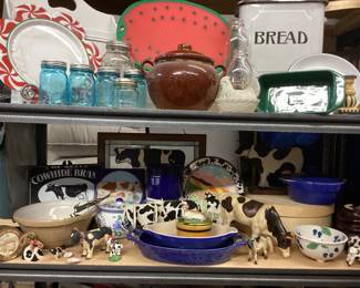 Vintage and collectable kitchen and Holstein lover heaven