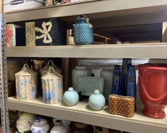 Oriental vases, canisters and sake bottles