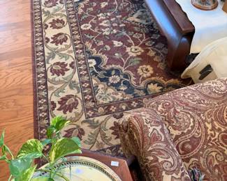 Asian side table $60. Rug $ 225