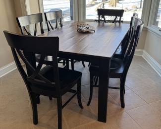Reclaimed Wood Dining Table w/ 6 Chairs - 