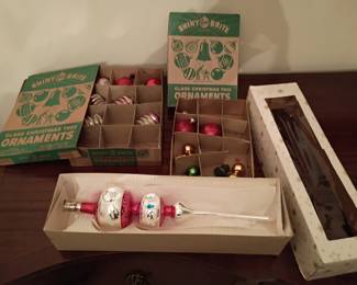 Vintage Christmas ornaments.