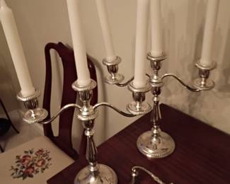 sterling silver candelabras