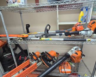 Chain saws, leaf blowers, string trimmers