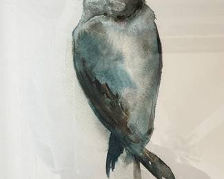 Barn Swallow Watercolor Painting by Amber Wefald