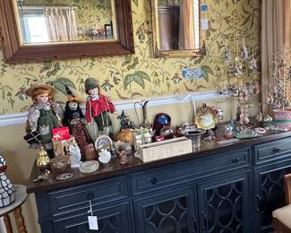 Victorian-style Porcelain Dolls and Assorted Ornaments