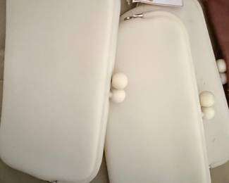 White Clam Shell Clutch Purses (Set of 2)