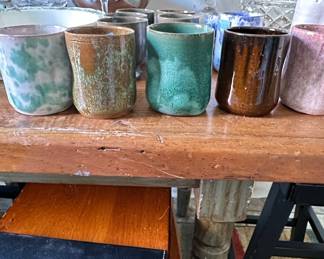 Studio Pottery Tumblers/Cups with Maker's Marks