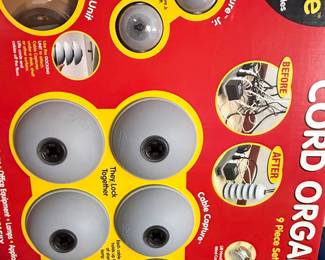 Cable Capture 9 Piece Cord Organizer Set with Docking Unit