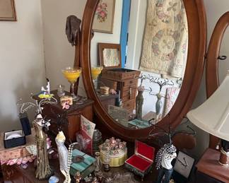 Antique Mahogany Dressing Table Mirror